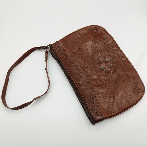 Leaders in Leather Tooled Purse - Size O/S - EUC - Picture 4 of 5